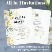 Elegant All-in-1 White Roses Botanical Wedding