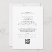 Elegant All in One Dusty Blue Eucalyptus Wedding Kaart (Achterkant)