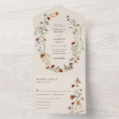 Elegant All in One Wedding Invite All In One Uitnodiging (Binnen)