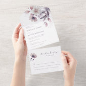 Elegant All in One Wedding Invite All In One Uitnodiging (Afscheurbaar)