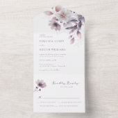 Elegant All in One Wedding Invite Uitnodiging (Binnen)