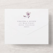 Elegant All in One Wedding Invite Uitnodiging (Achterkant)