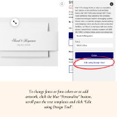 Elegant Alles in een bruiloft uitnodiging met RSVP