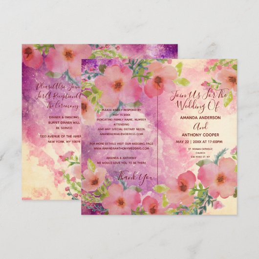 Elegant alles in één elegante waterverf flyer (Voorkant / Achterkant)