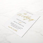 Elegant alles in één Gold Foil handschrift Folie Uitnodiging (Gedraaid)