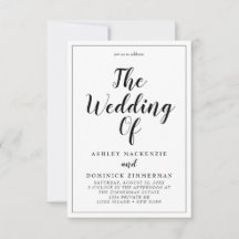 Elegant alles in één weduwzwart script geborduurd