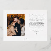 Elegant alles is helder script kerstfoto folie feestdagenkaart (Achterkant)