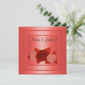 ELEGANT ALLRED ROZEN WEDDING INVITATION KAART (Staand voorkant)