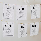 Elegant Alphabetical Seating Chart Cards Kaart