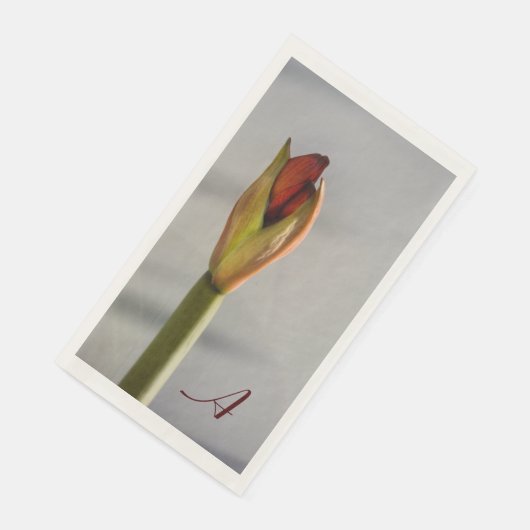 Elegant Amaryllis Bud minimalist Servet (Hoek)