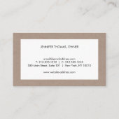 Elegant Ambacht Bloemen Motief Luxe Boetiek Visitekaartje (Achterkant)