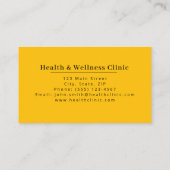 Elegant Amber Zwart Tekst Algemeen Artsenarts Visitekaartje (Achterkant)