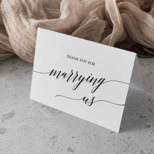 Elegant ambtenaar voor zwarte kalligrafie bedankkaart