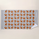 Elegant Amerikaans Football op grijs Strandlaken (Voorkant)