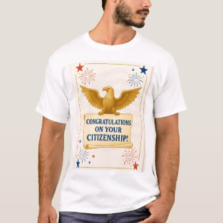 Elegant Amerikaans staatsburgerschap Felicitaties T-shirt