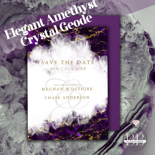 Elegant Amethyst Crystal Geode Kaart