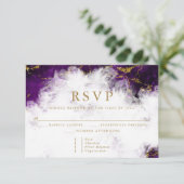 Elegant Amethyst Crystal Geode RSVP Kaartje (Staand voorkant)