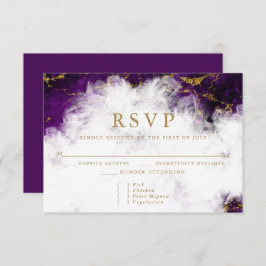 Elegant Amethyst Crystal Geode RSVP Kaartje
