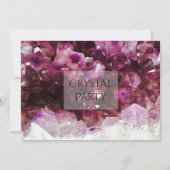 Elegant Amethyst Crystal Party Kaart (Voorkant)
