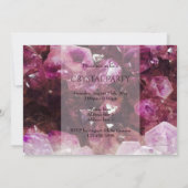Elegant Amethyst Crystal Party Kaart (Achterkant)