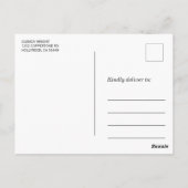 Elegant Amethyst Paars en Black Birthday Briefkaart (Achterkant)