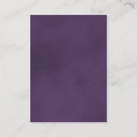 Elegant Amethyst Paars Roos bruiloft voorbehouden Plaatskaartje (Achterkant)