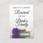 Elegant Amethyst Paars Roos bruiloft voorbehouden Plaatskaartje (Voorkant)