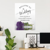 Elegant Amethyst Paars Roos Chic Weddenschap Welko Poster (Thuiskantoor)