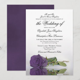 Elegant Amethyst Paars Roos Kaart
