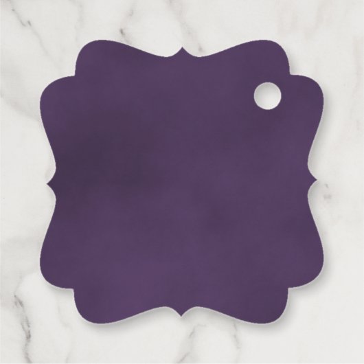 Elegant Amethyst Paars Roos Weddenschap Bedankt Bedankjes Labels (Achterkant)