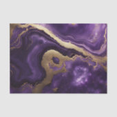 Elegant Amethyst Purple and Gold Agate Marble Tissuepapier (Voorkant)