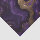 Elegant Amethyst Purple and Gold Agate Marble Tissuepapier (Detail)