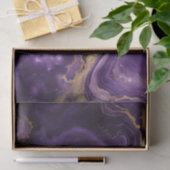 Elegant Amethyst Purple and Gold Agate Marble Tissuepapier (Geschenk)