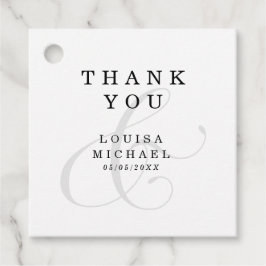 Elegant Ampersand Bedankt voor je huwelijk Bedankjes Labels