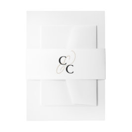 Elegant Ampersand Calligrafie Monogram Uitnodigingen Wikkel