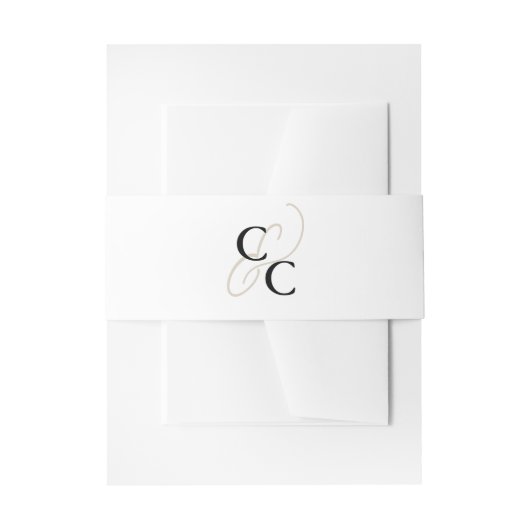 Elegant Ampersand Calligrafie Monogram Uitnodigingen Wikkel (Voorkant Voorbeeld)