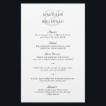 Elegant Ampersand Formal Traditional Wedding Menu<br><div class="desc">Elegant zwart-wit trouwmenu met een eenvoudig en minimaal design met een grote ampersand achter de namen van de bruid en bruidegom in een traditioneel serif lettertype. Een klassieke keuze die perfect is voor een formele bruiloft.</div>