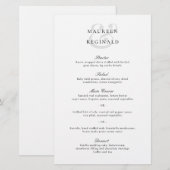 Elegant Ampersand Formal Traditional Wedding Menu (Voorkant / Achterkant)