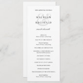 Elegant Ampersand Formele Traditionele Weddenschap Programmakaart (Voorkant / Achterkant)