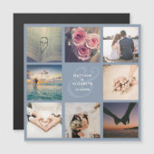 Elegant Ampersand Foto Collage Weddenschap Harteli (Voorkant / Achterkant)