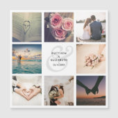 Elegant Ampersand Foto Collage Weddenschap Harteli (Voorkant)