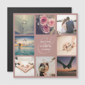 Elegant Ampersand Foto Collage Weddenschap Harteli (Voorkant / Achterkant)