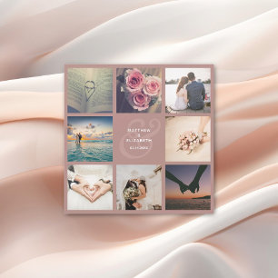 Elegant Ampersand Foto Collage Weddenschap Harteli