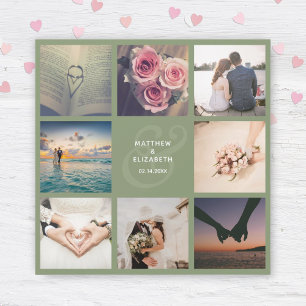 Elegant Ampersand Foto Collage Weddenschap Harteli