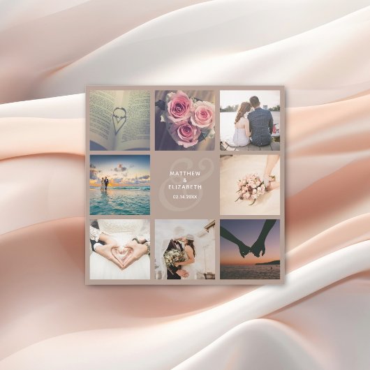 Elegant Ampersand Foto Collage Weddenschap Harteli