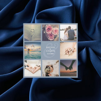 Elegant Ampersand Foto Collage Weddenschap Harteli