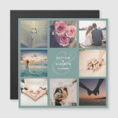 Elegant Ampersand Foto Collage Weddenschap Harteli (Voorkant / Achterkant)