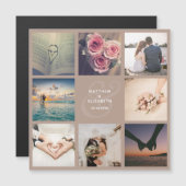 Elegant Ampersand Foto Collage Weddenschap Harteli (Voorkant / Achterkant)