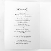 Elegant Ampersand Foto Formele traditionele bruilo Drieluik Uitnodiging (Binnenzijde eerst)