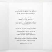 Elegant Ampersand Foto Formele traditionele bruilo Drieluik Uitnodiging (Binnenkant midden)